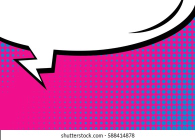 Abstract creative concept vector comic pop art style blank, layout template with clouds beams and isolated dots background. For sale banner, empty speech bubble set, illustration halftone book design