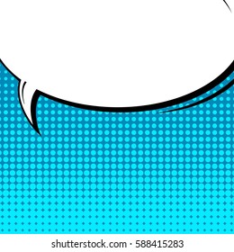 Abstract creative concept vector comic pop art style blank, layout template with clouds beams and isolated dots background. For sale banner, empty speech bubble set, illustration halftone book design