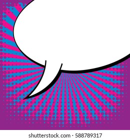 Abstract creative concept vector comic pop art style blank, layout template with clouds beams and isolated dots background. For sale banner, empty speech bubble set, illustration halftone book design