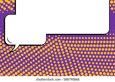 Abstract creative concept vector comic pop art style blank, layout template with clouds beams and isolated dots background. For sale banner, empty speech bubble set, illustration halftone book design