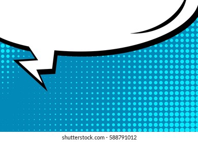 Abstract creative concept vector comic pop art style blank, layout template with clouds beams and isolated dots background. For sale banner, empty speech bubble set, illustration halftone book design