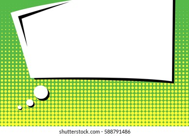 Abstract creative concept vector comic pop art style blank, layout template with clouds beams and isolated dots background. For sale banner, empty speech bubble set, illustration halftone book design