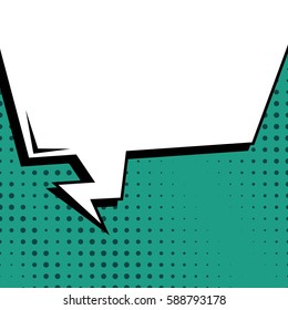 Abstract creative concept vector comic pop art style blank, layout template with clouds beams and isolated dots background. For sale banner, empty speech bubble set, illustration halftone book design