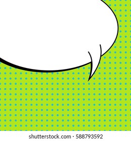 Abstract creative concept vector comic pop art style blank, layout template with clouds beams and isolated dots background. For sale banner, empty speech bubble set, illustration halftone book design