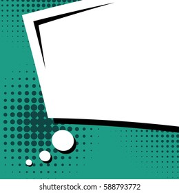 Abstract creative concept vector comic pop art style blank, layout template with clouds beams and isolated dots background. For sale banner, empty speech bubble set, illustration halftone book design