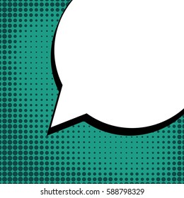 Abstract creative concept vector comic pop art style blank, layout template with clouds beams and isolated dots background. For sale banner, empty speech bubble set, illustration halftone book design