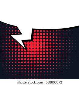 Abstract creative concept vector comic pop art style blank, layout template with clouds beams and isolated dots background. For sale banner, empty speech bubble set, illustration halftone book design