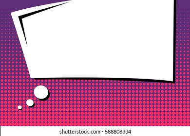 Abstract creative concept vector comic pop art style blank, layout template with clouds beams and isolated dots background. For sale banner, empty speech bubble set, illustration halftone book design
