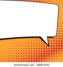 Abstract creative concept vector comic pop art style blank, layout template with clouds beams and isolated dots background. For sale banner, empty speech bubble set, illustration halftone book design
