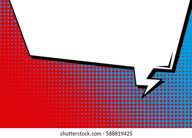 Abstract creative concept vector comic pop art style blank, layout template with clouds beams and isolated dots background. For sale banner, empty speech bubble set, illustration halftone book design