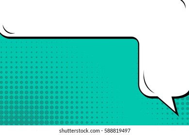 Abstract creative concept vector comic pop art style blank, layout template with clouds beams and isolated dots background. For sale banner, empty speech bubble set, illustration halftone book design