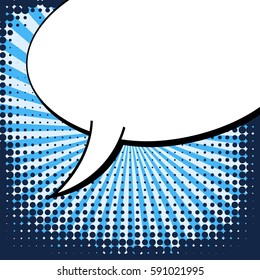 Abstract creative concept vector comic pop art style blank, layout template with clouds beams and isolated dots background. For sale banner, empty speech bubble set, illustration halftone book design