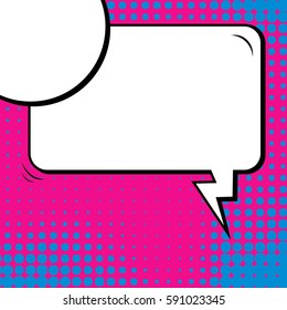 Abstract creative concept vector comic pop art style blank, layout template with clouds beams and isolated dots background. For sale banner, empty speech bubble set, illustration halftone book design