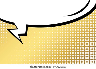 Abstract creative concept vector comic pop art style blank, layout template with clouds beams and isolated dots background. For sale banner, empty speech bubble set, illustration halftone book design
