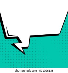 Abstract creative concept vector comic pop art style blank, layout template with clouds beams and isolated dots background. For sale banner, empty speech bubble set, illustration halftone book design