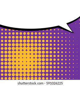 Abstract creative concept vector comic pop art style blank, layout template with clouds beams and isolated dots background. For sale banner, empty speech bubble set, illustration halftone book design
