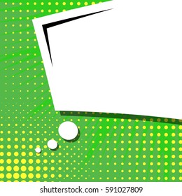 Abstract creative concept vector comic pop art style blank, layout template with clouds beams and isolated dots background. For sale banner, empty speech bubble set, illustration halftone book design