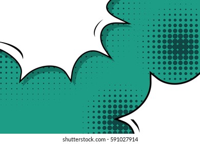 Abstract creative concept vector comic pop art style blank, layout template with clouds beams and isolated dots background. For sale banner, empty speech bubble set, illustration halftone book design