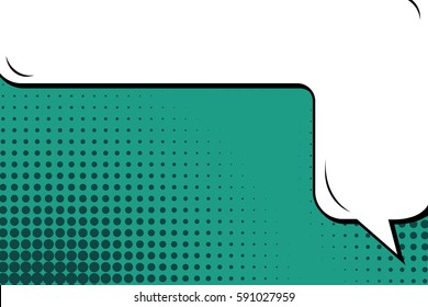 Abstract creative concept vector comic pop art style blank, layout template with clouds beams and isolated dots background. For sale banner, empty speech bubble set, illustration halftone book design