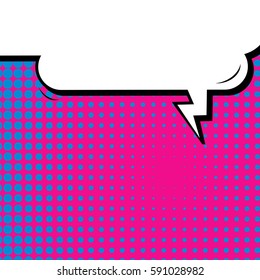 Abstract creative concept vector comic pop art style blank, layout template with clouds beams and isolated dots background. For sale banner, empty speech bubble set, illustration halftone book design