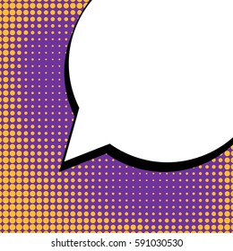 Abstract creative concept vector comic pop art style blank, layout template with clouds beams and isolated dots background. For sale banner, empty speech bubble set, illustration halftone book design