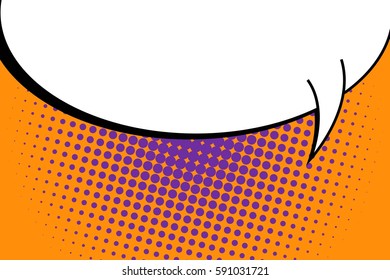 Abstract creative concept vector comic pop art style blank, layout template with clouds beams and isolated dots background. For sale banner, empty speech bubble set, illustration halftone book design