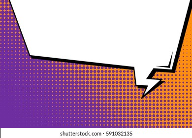 Abstract creative concept vector comic pop art style blank, layout template with clouds beams and isolated dots background. For sale banner, empty speech bubble set, illustration halftone book design