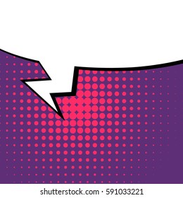 Abstract creative concept vector comic pop art style blank, layout template with clouds beams and isolated dots background. For sale banner, empty speech bubble set, illustration halftone book design