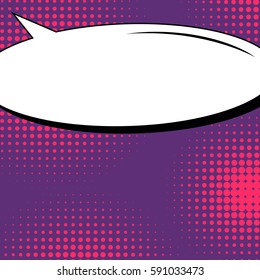 Abstract creative concept vector comic pop art style blank, layout template with clouds beams and isolated dots background. For sale banner, empty speech bubble set, illustration halftone book design