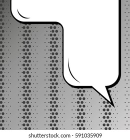 Abstract creative concept vector comic pop art style blank, layout template with clouds beams and isolated dots background. For sale banner, empty speech bubble set, illustration halftone book design