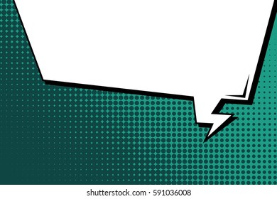 Abstract creative concept vector comic pop art style blank, layout template with clouds beams and isolated dots background. For sale banner, empty speech bubble set, illustration halftone book design