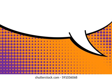 Abstract creative concept vector comic pop art style blank, layout template with clouds beams and isolated dots background. For sale banner, empty speech bubble set, illustration halftone book design