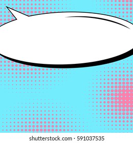 Abstract creative concept vector comic pop art style blank, layout template with clouds beams and isolated dots background. For sale banner, empty speech bubble set, illustration halftone book design