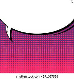 Abstract creative concept vector comic pop art style blank, layout template with clouds beams and isolated dots background. For sale banner, empty speech bubble set, illustration halftone book design