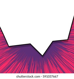 Abstract creative concept vector comic pop art style blank, layout template with clouds beams and isolated dots background. For sale banner, empty speech bubble set, illustration halftone book design