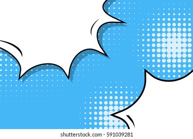 Abstract creative concept vector comic pop art style blank, layout template with clouds beams and isolated dots background. For sale banner, empty speech bubble set, illustration halftone book design