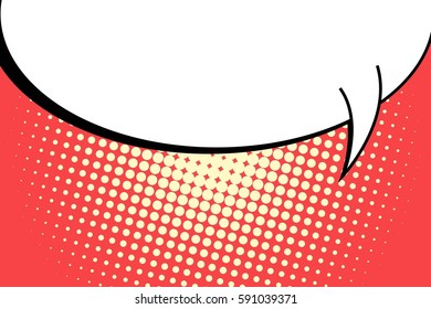 Abstract creative concept vector comic pop art style blank, layout template with clouds beams and isolated dots background. For sale banner, empty speech bubble set, illustration halftone book design