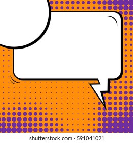 Abstract creative concept vector comic pop art style blank, layout template with clouds beams and isolated dots background. For sale banner, empty speech bubble set, illustration halftone book design