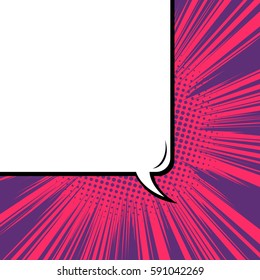 Abstract creative concept vector comic pop art style blank, layout template with clouds beams and isolated dots background. For sale banner, empty speech bubble set, illustration halftone book design