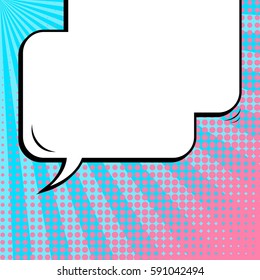 Abstract creative concept vector comic pop art style blank, layout template with clouds beams and isolated dots background. For sale banner, empty speech bubble set, illustration halftone book design