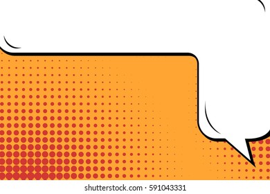 Abstract creative concept vector comic pop art style blank, layout template with clouds beams and isolated dots background. For sale banner, empty speech bubble set, illustration halftone book design