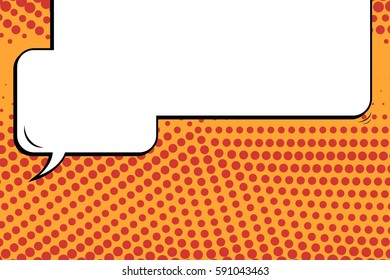 Abstract creative concept vector comic pop art style blank, layout template with clouds beams and isolated dots background. For sale banner, empty speech bubble set, illustration halftone book design