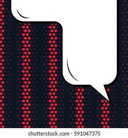 Abstract creative concept vector comic pop art style blank, layout template with clouds beams and isolated dots background. For sale banner, empty speech bubble set, illustration halftone book design