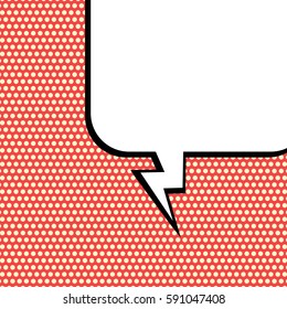 Abstract creative concept vector comic pop art style blank, layout template with clouds beams and isolated dots background. For sale banner, empty speech bubble set, illustration halftone book design