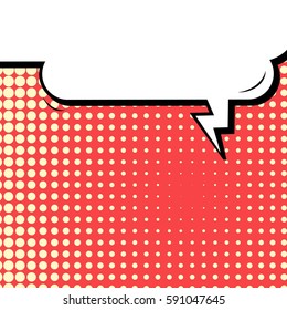 Abstract creative concept vector comic pop art style blank, layout template with clouds beams and isolated dots background. For sale banner, empty speech bubble set, illustration halftone book design