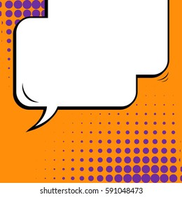 Abstract creative concept vector comic pop art style blank, layout template with clouds beams and isolated dots background. For sale banner, empty speech bubble set, illustration halftone book design