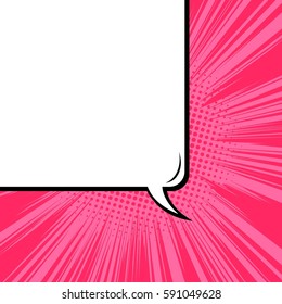 Abstract creative concept vector comic pop art style blank, layout template with clouds beams and isolated dots background. For sale banner, empty speech bubble set, illustration halftone book design