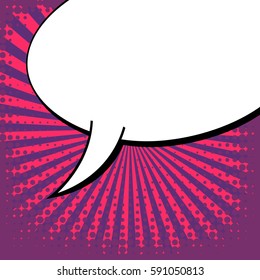 Abstract creative concept vector comic pop art style blank, layout template with clouds beams and isolated dots background. For sale banner, empty speech bubble set, illustration halftone book design