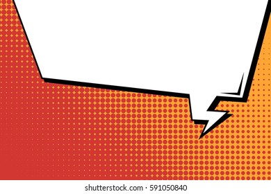 Abstract creative concept vector comic pop art style blank, layout template with clouds beams and isolated dots background. For sale banner, empty speech bubble set, illustration halftone book design