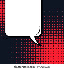 Abstract creative concept vector comic pop art style blank, layout template with clouds beams and isolated dots background. For sale banner, empty speech bubble set, illustration halftone book design